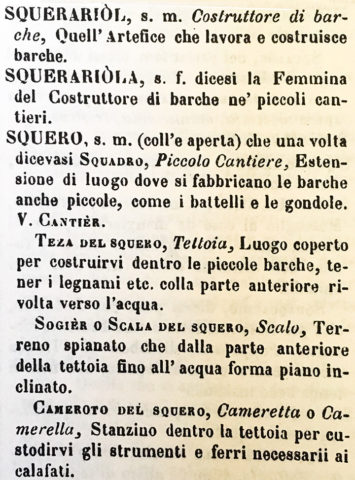 Squero Venezia - dialetto veneziano